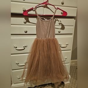 Long tutu style dress with ribbed top/skirt.
